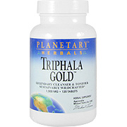 Planetary Herbals Triphala Gold 1000mg - Legendary Cleanser & Tonifier, 120 tab