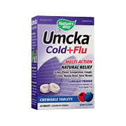 Nature's Way Umcka Cold & Flu Berry - Relieves Cold and Flu Symptoms, 20 chews