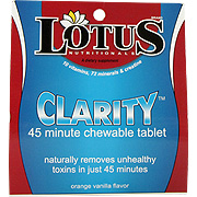 Lotus Nutritionals Clarity Chewable - Naturally Removes Unhealthy Toxins, 1 tab