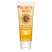 Burt's Bees Chemical Free Sunscreen with Hemp Seed Oil - Protect your skin from the sun naturally, SPF 30, 3.46 oz
