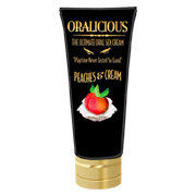 Hott Products Unlimited Oralicious Oral Sex Cream Peaches & Cream - 2 oz
