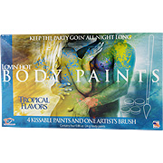 Topco Sales Lovin' Hot Body Paints - 4 Edible tasty delicious fruity flavors, 4 pc