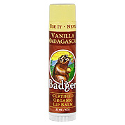 Badger Balm Vanilla Madagascar Lip BalmStick - 0.15 oz