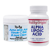 unknown Alpha Lipoic Acid Capsules & Night Cream Combo - 120 caps + 2 oz