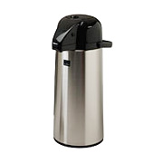Frontier Polished Stainless Steel Liter Air Pot with Glass Liner -Hot And Cold Beverage Dispenser, 2.2 Liter, 1 pc