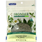 Frontier Thyme Leaf Flakes Organic Pouch -0.43 oz