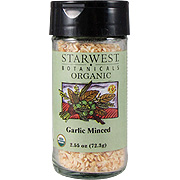 Starwest Botanicals Garlic Minced Organic - Allium sativum, 2.55 oz Jar