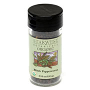 Starwest Botanicals Peppercorns Black Organic - 2.93 oz Jar