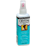 Crystal Body Deodorant Crystal Body Deodorant Foot Spray - Eliminates foot odor & Helps Athlete's Foot, 4 oz