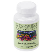 Starwest Botanicals Cats Claw Inner Bark 460 mg Wildcrafted - 100 caps