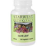 Starwest Botanicals Olive Leaf 420 mg Organic - 100 caps