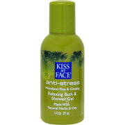 Kiss My Face Canister Anti Stress Shower Gel - Woodland Pine and Ginseng, 1 oz