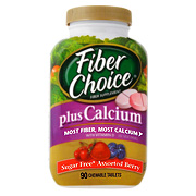 FiberChoice Fiber Choice Plus Calcium - Sugar Free Assorted Berry, 90 chew tabs
