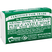 Dr. Bronner's Magic Soaps Organic Castile Bar Soap Almond - All-One Hemp, 5 oz