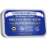 Dr. Bronner's Magic Soaps Sun Dog's Organic Body/Tattoo Balm Peppermint - Soothes Dry Skin, 0.5 oz