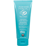 Dr. Bronner's Magic Soaps Organic Shaving Gel Naked Unscented - Smooth & Moisturizing, 7 oz