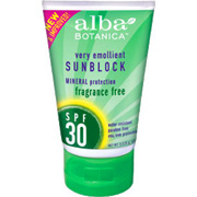 Alba Botanica Mineral Sunscreen Fragrance Free SPF18 - 4 oz