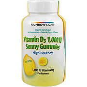 Rainbow Light Vitamin D 1000IU Sunny Gummies - Natural Colors & Flavors, 50 drops