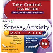 Natrol Stress & Anxiety Day & Nite Formulas - 10 + 10 ct