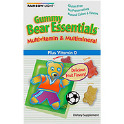 Rainbow Light Gummy Bear Essential Vitamins - Natural Colors & Flavors, 30 PKTS