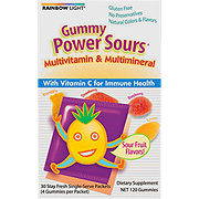 Rainbow Light Gummy Power Sours Multivitamin - with Vitamin C for Immune Health, 30 PKTS