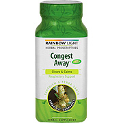 Rainbow Light Congest Away - Clears & Calms Respiratory Support, 60 tab