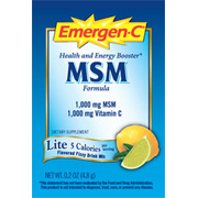 Alacer Emergen-C Lite MSM - Only 5 Calories Per Serving, 30 packets