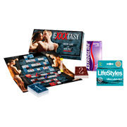 unknown Erotic Game For Men Only with FREE Ultra Lubricated Condoms - 1 pc + 6 applicators + 12 pack