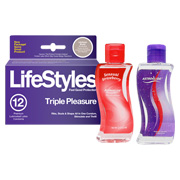 Astroglide Astrgolide Combo Pack with FREE Lifestyle Triple Pleasure Condoms - 2x5 oz + 12 pack