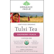 Organic India Raspberry Peach Tulsi Tea - 18 ct