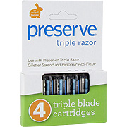 Preserve Preserve Triple Razor Refills - To Use with Preserve Razor, 4 PK