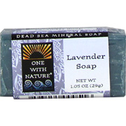 One With Nature Lavender Travel Size - Dead Sea Mineral Soap, 1.05 oz