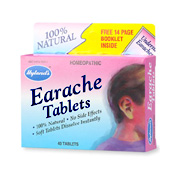 Hyland's Earache Tablets For Children - Relieves Symptoms and Pain of Fever, 40 tabs