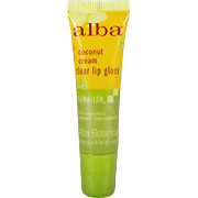 Alba Botanica Alba Hawaiian Clear Lip Gloss Coconut Cream - Leaves Beautiful Shimmering Lips, 0.42 oz