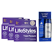 LifeStyles 3 Lifestyles Triple Pleasure Condoms -3x12 pack Combo