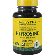 Nature's Plus L-Tyrosine 500 mg Free Form Amino Acid - 60 vcaps