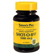 Nature's Plus Shot-O-B12 5000 mcg Sustained Release - 30 tabs