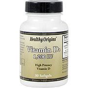 Healthy Origins Vitamin D3 1200 IU - High Potency Vitamind D, 30 softgels