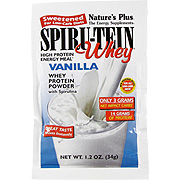 Nature's Plus Vanilla SPIRU-TEIN WHEY Shake Sweetened for Low Carb Diets - 1.2 oz