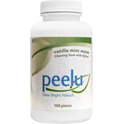Peelu Company Vanilla-Mint Moxie Chewing Gum with Xylitol - 100 ct