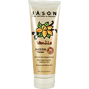Jason Natural Vanilla Hand & Body Therapy - Ultra-Rich Aniti-Aging Formula with Green Tea and Vit C & E, 8 oz