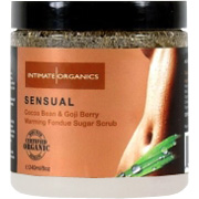 Intimate Organics Warming Fondue Body Scrub Sensual Cocoabean and Gogi Berry - 8 oz