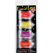 Liquid Love Waming Massage Lotion Sampler Pack - 4 bottles 1 oz