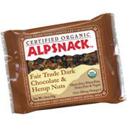 Alpsnack Fair Trade Dark Chocolate Certified Organic Energy Bar Dairy, Gluten & Wheat Free - 1.5 oz
