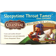 Celestial Seasonings Wellness Tea Sleepytime Throat Tamer - Caffeine Free, 20 bags