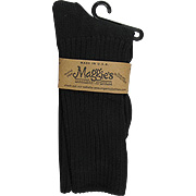 Maggie's Functional Organics Black Size 10-13 Organics Socks Organic Cotton Crew Singles - Made in the USA, 1 pc
