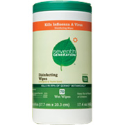 Seventh Generation Household Cleaners Disinfecting Wipes, Lemongrass & Thyme - 70 ct