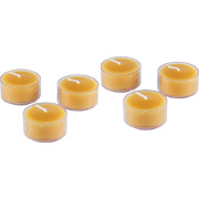 Honey Candles Honey Candles Pure Beeswax Candles Tea Lights 6 count with 1 Glass Holder - 6 ct, 1 holder