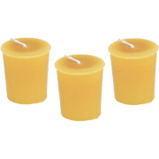 Honey Candles Pure Beeswax Candles Votives - 3 ct