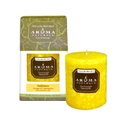 Aroma Naturals Ambiance Lemon Pillar Candle - 3 inches x 3 1/2 inches, 1 pc